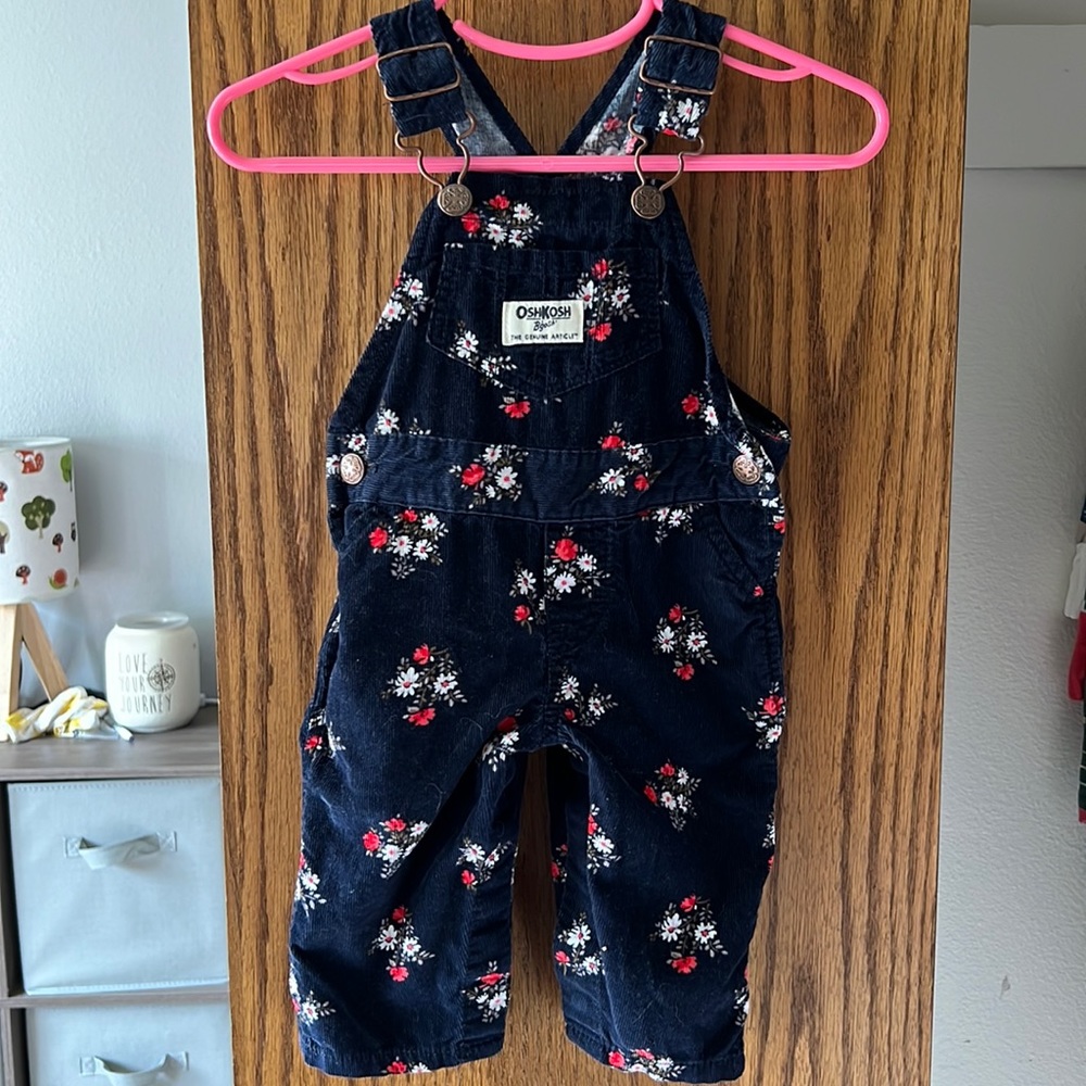 Oshkosh b’gosh floral overalls